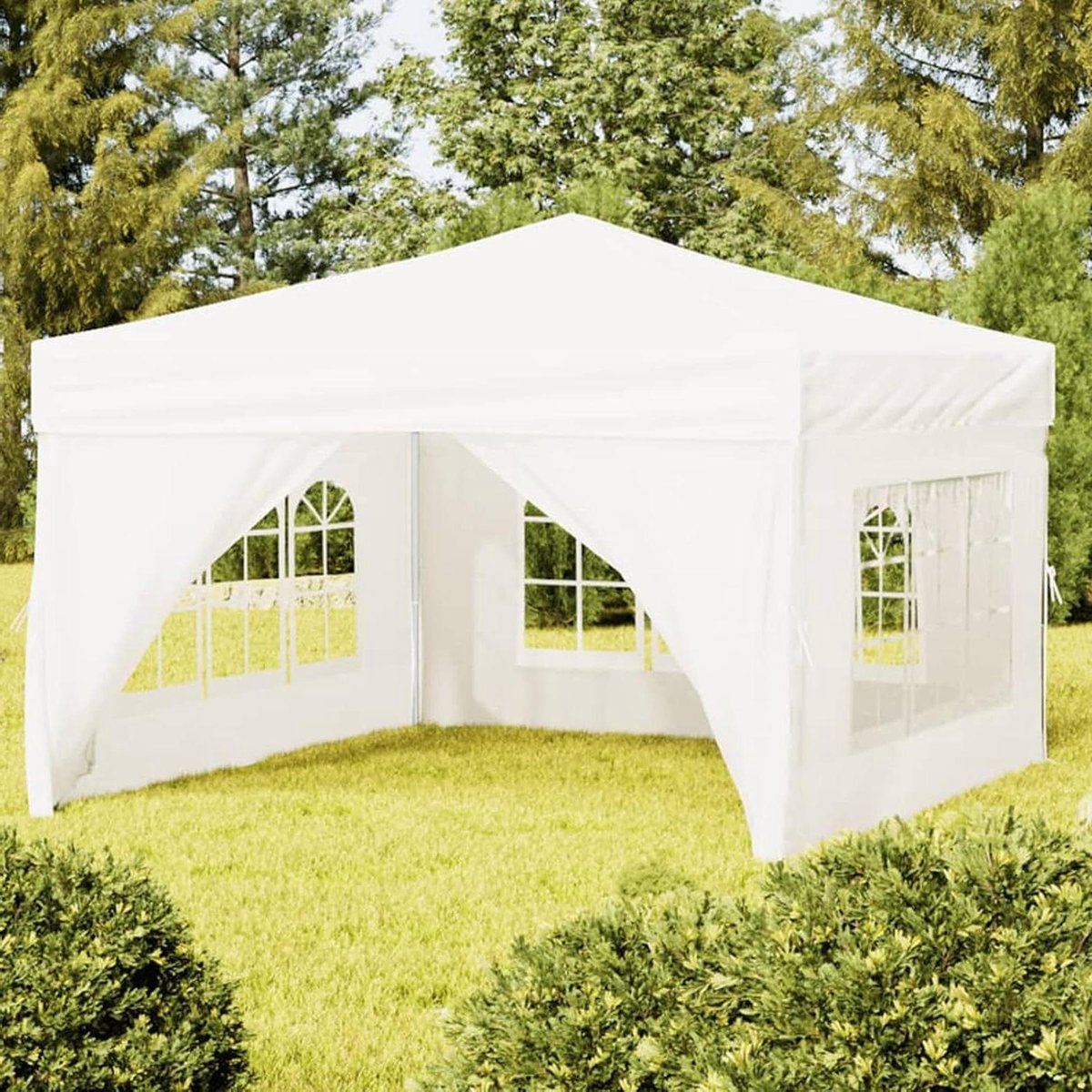 Opvouwbare Partytent - Feesttent Paviljoen - Buitenfeesten Organiseren - Waterdicht UV-bestendig - 3 x 3 meter - Wit