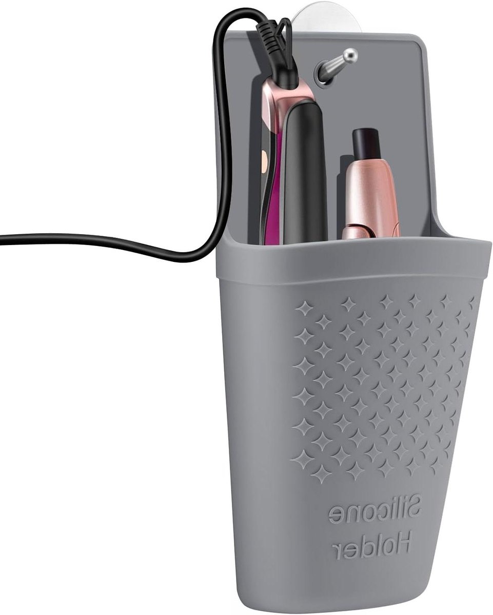 Hittebestendige Mat - Styling Tool Zakje - Haar Stijlen - 3-in-1 Functie - 30 cm Lengte - Grijs