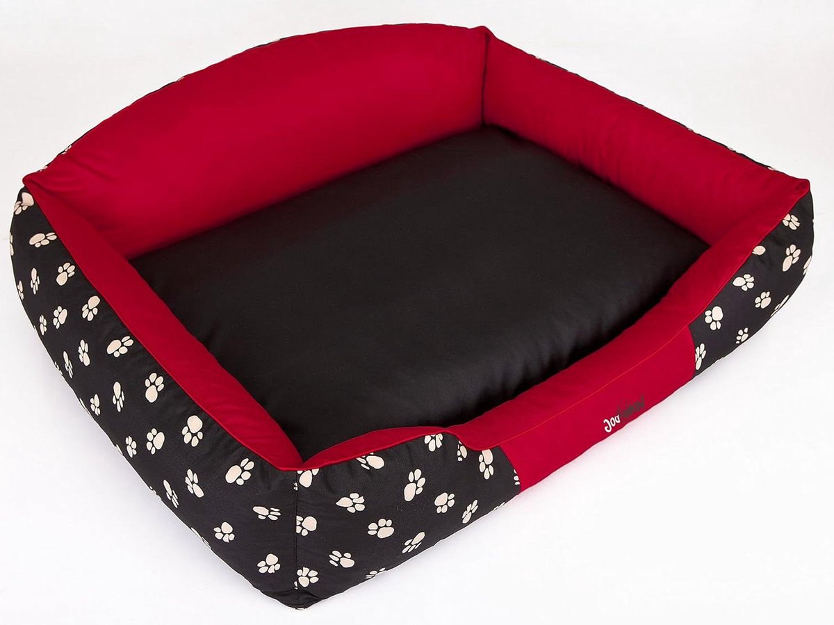 Hondenbed Hondenkussen - Hondenmand Sofa - Rustplaats Hond - Afneembare Hoes - 65 x 50 cm - Rood