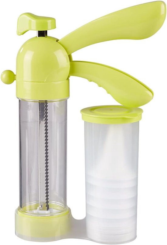 Koekjespers Set - Deegspuit Decoreren - Bakken Thuis - Inclusief Recepten - 25 x 16 x 6 cm - Groen — afbeelding 2