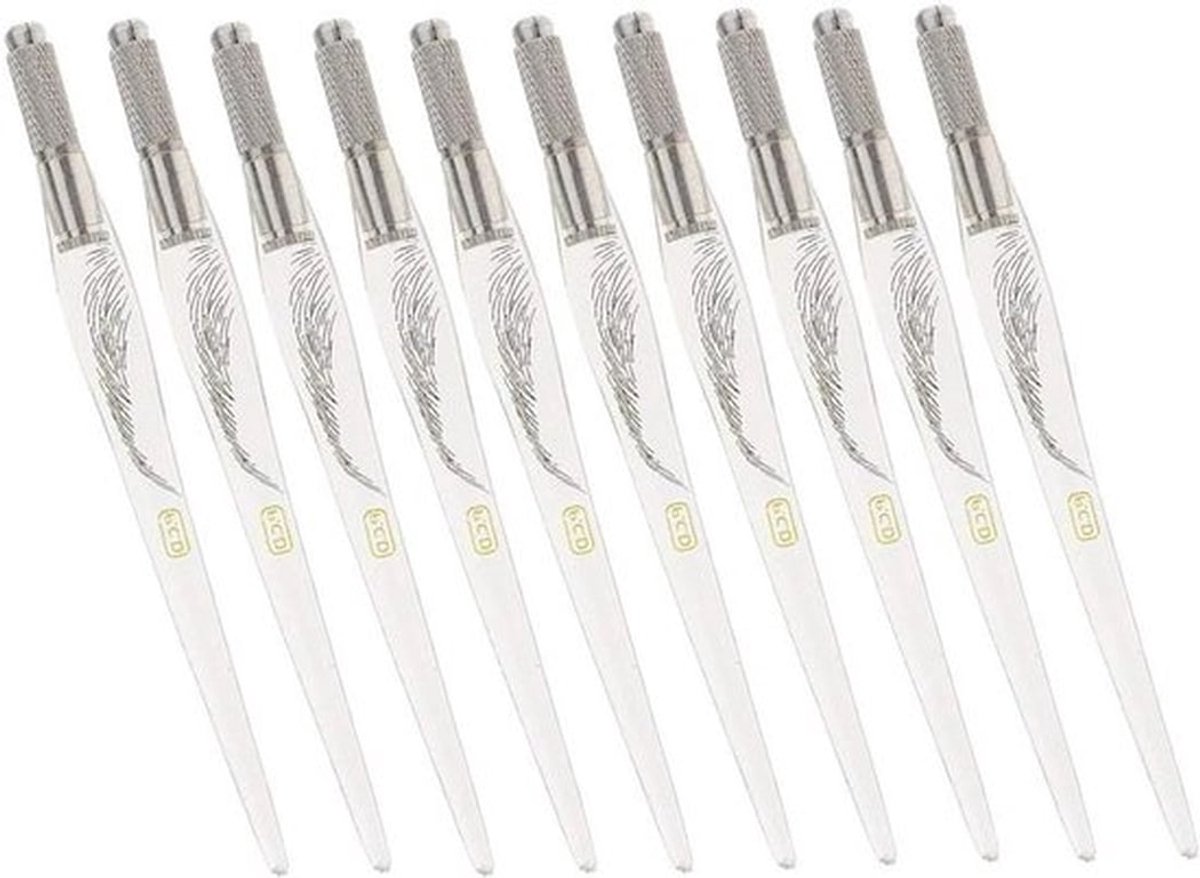 10 Microblading Pennen voor Perfecte Wenkbrauwen - Handmatige Eyebrow Styling Tool