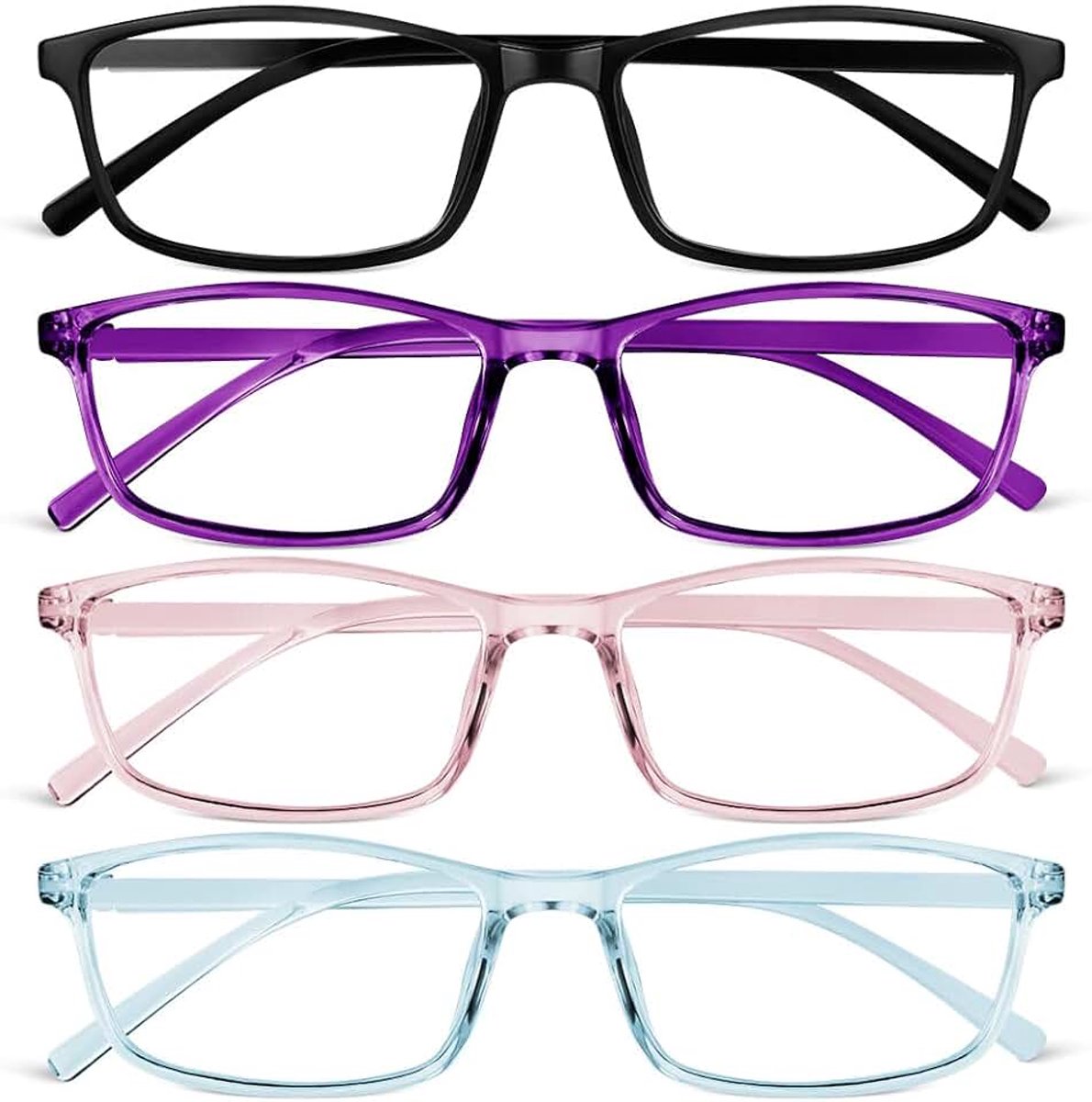 Blauwlichtblokkerende Bril, Anti-Blauwlichtbril HD Vision Computergamingbril, Antireflectiebril Met Blauwlichtfilter, Lichtgewicht Leesbril Met Heldere Lens Voor Dames en Heren