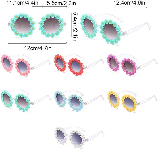 Kinder Zonnebril - Meisjes Bril - Oogbescherming Buiten - Krasbestendige Glazen - 14.7 cm - Multicolor van Kinder — afbeelding 5