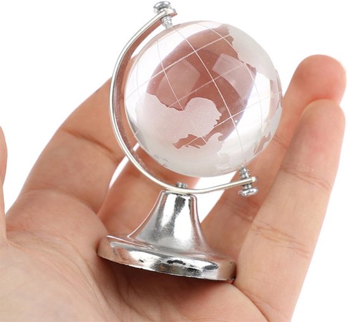 - Decoratieve Kristallen Globe - 3D Glas Wereldbol - Uniek Interieurdecoratie - Mini Formaat - Souvenir voor Thuis - Perfect voor Cadeaus -...