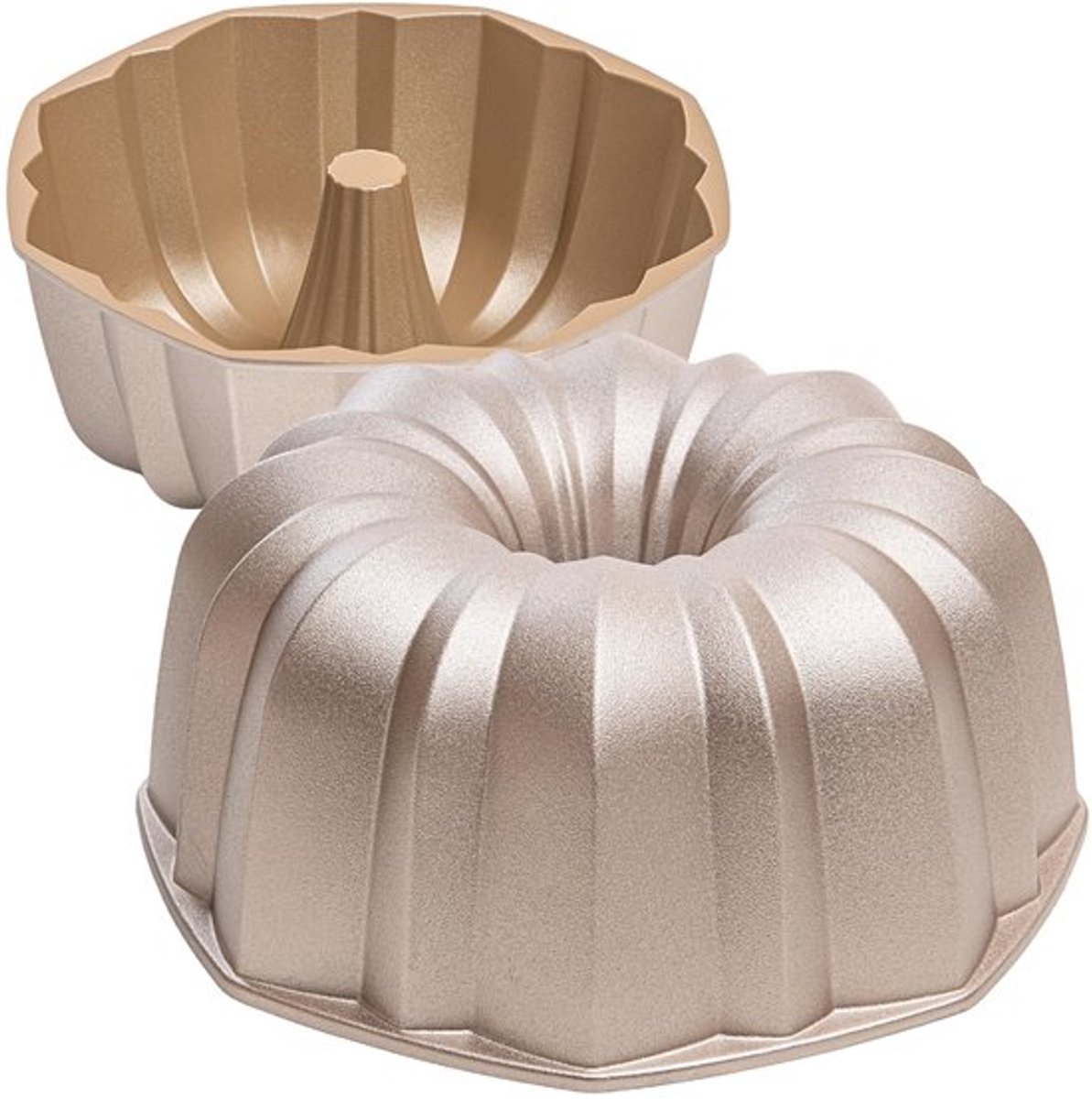 Turban Bakepan - Cakepan - Dubbele anti-aanbaklaag - Roze Goud - Duurzaam - Voor het bakken van taarten - 24 cm diameter