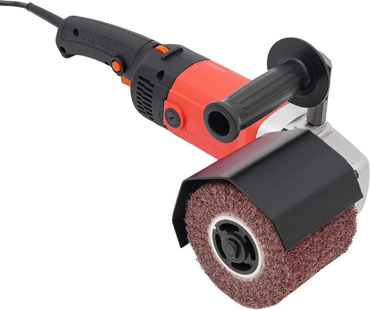 Elektrische Draadtrekker - Satijnmachine Slijpmachine - Metaal Polijsten - 6 Snelheden Instelbaar - 3000 RPM - Rood
