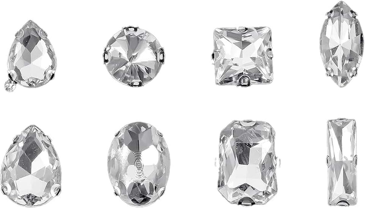 Strassteentjes om op te naaien, glazen kristallen, strasssteentjes, sieraden, diamant, kleding, acryl, glas, naaien, edelstenen voor kleding, doe-het-zelf handwerk, sieraden