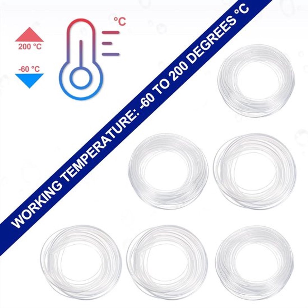 Flexibele siliconen slang 8 mm, 16 mm - 6,56 ft - hoge temperatuurbestendigheid - thuisbrouwen, aquaponics - kwaliteitsmateriaal
