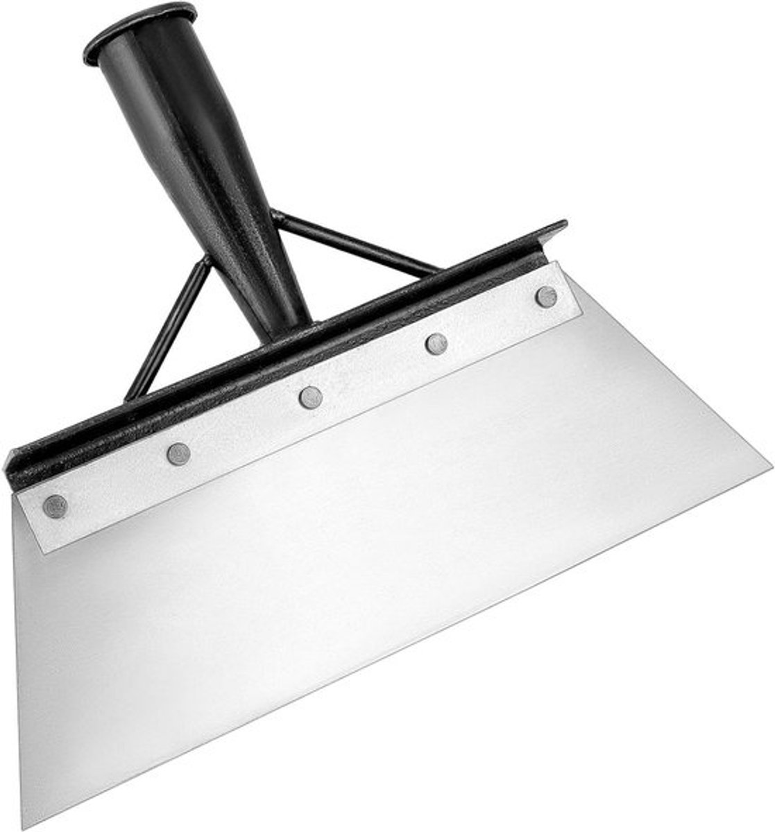 Vloerschraper 300mm - Breed inzetbare schep voor in de tuin, ijskrabben en verfkrabben - Met ergonomisch handvat - Gemaakt van sterk mangaanstaal met breed schraapblad - Duurzaam en effectief gereedschap voor in huis en tuin