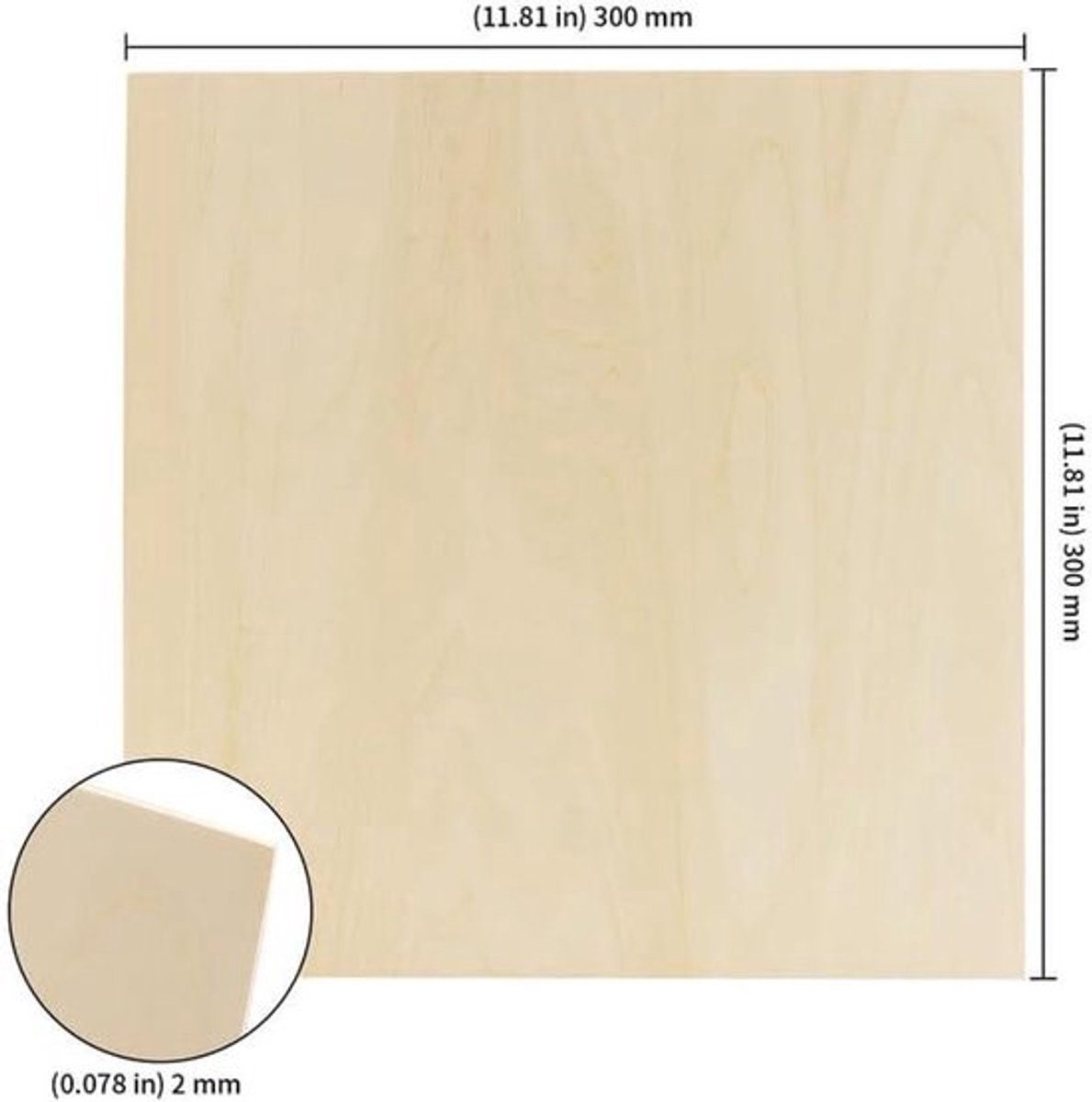 8 stuks vierkante grashouten platen 30 x 30 cm - Onvoltooide houten planken voor ambacht - DIY-modellen