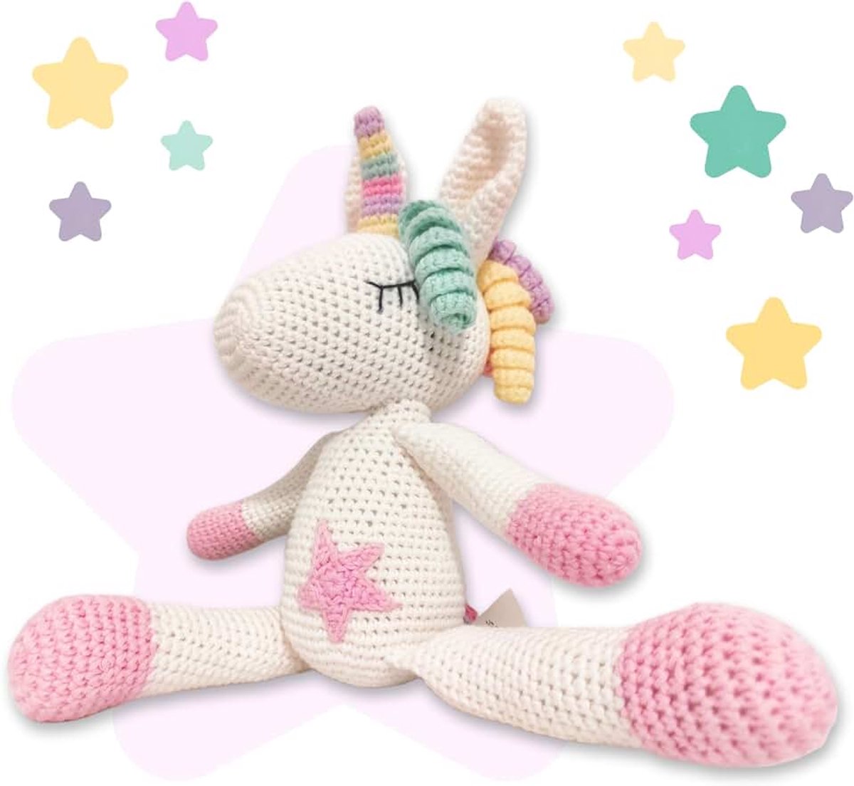 Gehaakte eenhoorn-pluche, originele cadeaus om te haken voor baby's