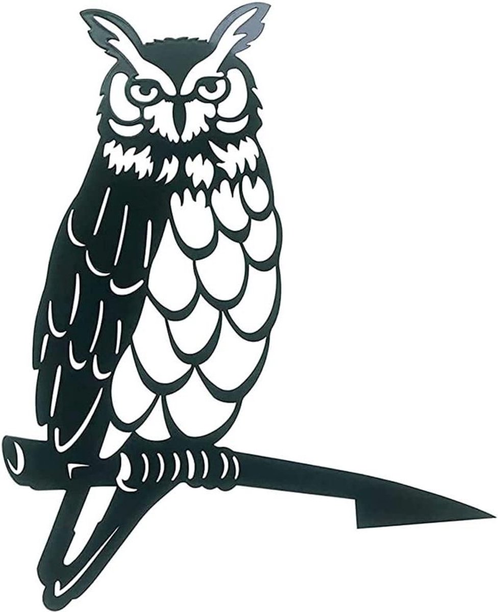 Metalen Uil Decoratie - Vogel Kunst - Tuin Aankleden - Roestwerende Coating - 50 cm - A