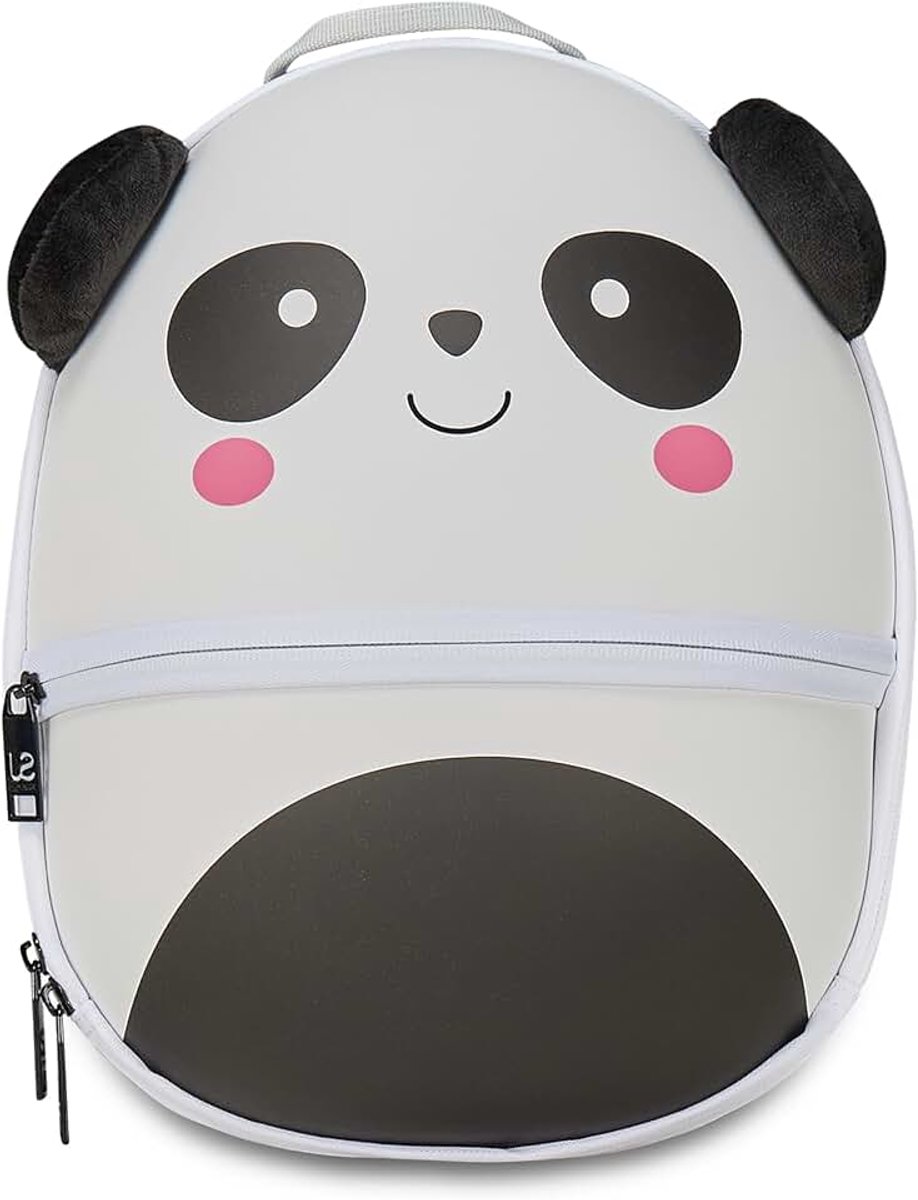 Kleine schoolrugzak voor kinderen, fancy dieren, wit en zwart, panda motief, school en vrije tijd, Wit, Eén maat, modern
