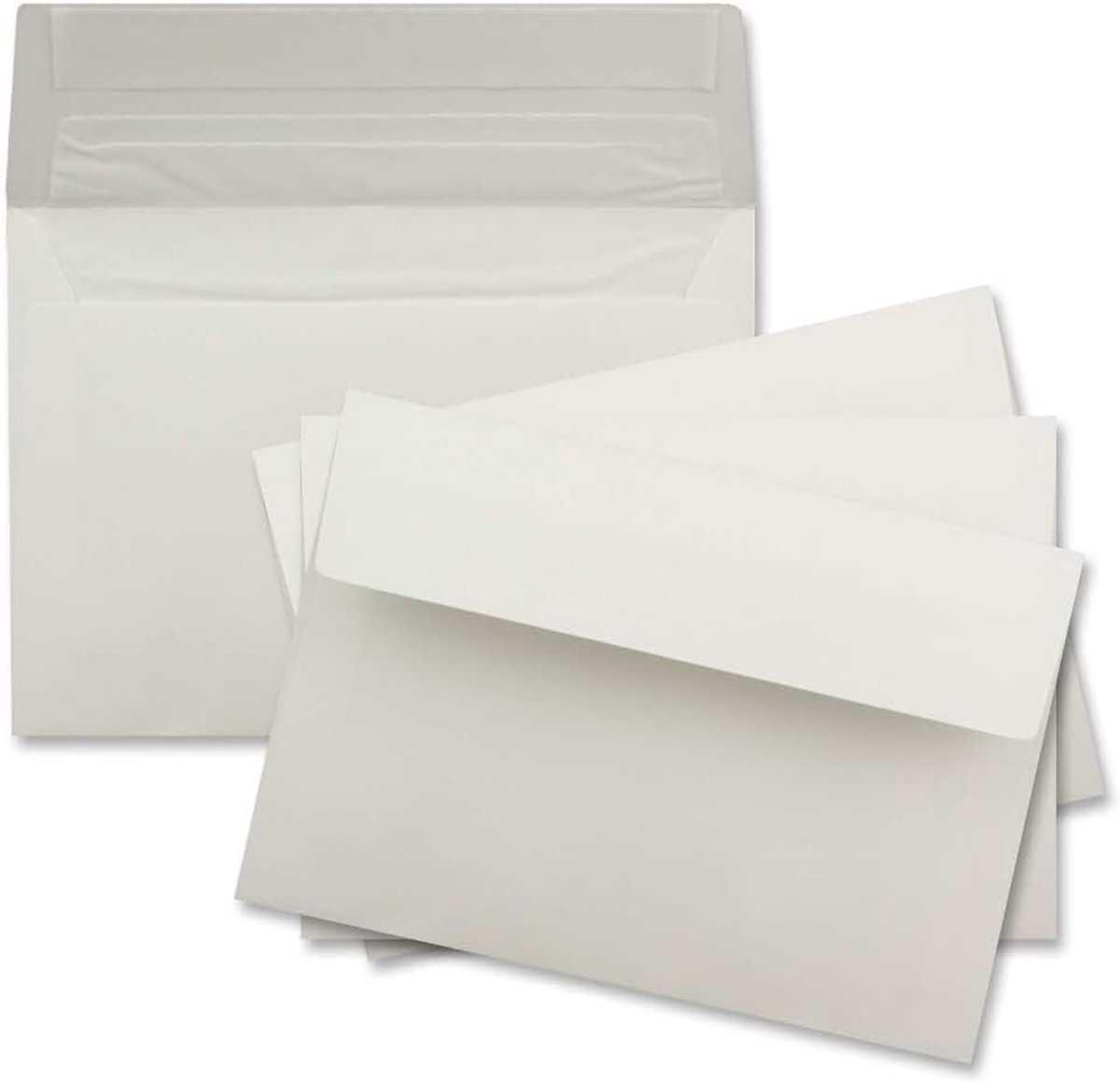 25x brievenenveloppen DIN C6 in crème - gevoerd met witte zijden voering - 11,4 x 16,2 cm - enveloppen voor wenskaarten - 100 g/m² - zelfklevend