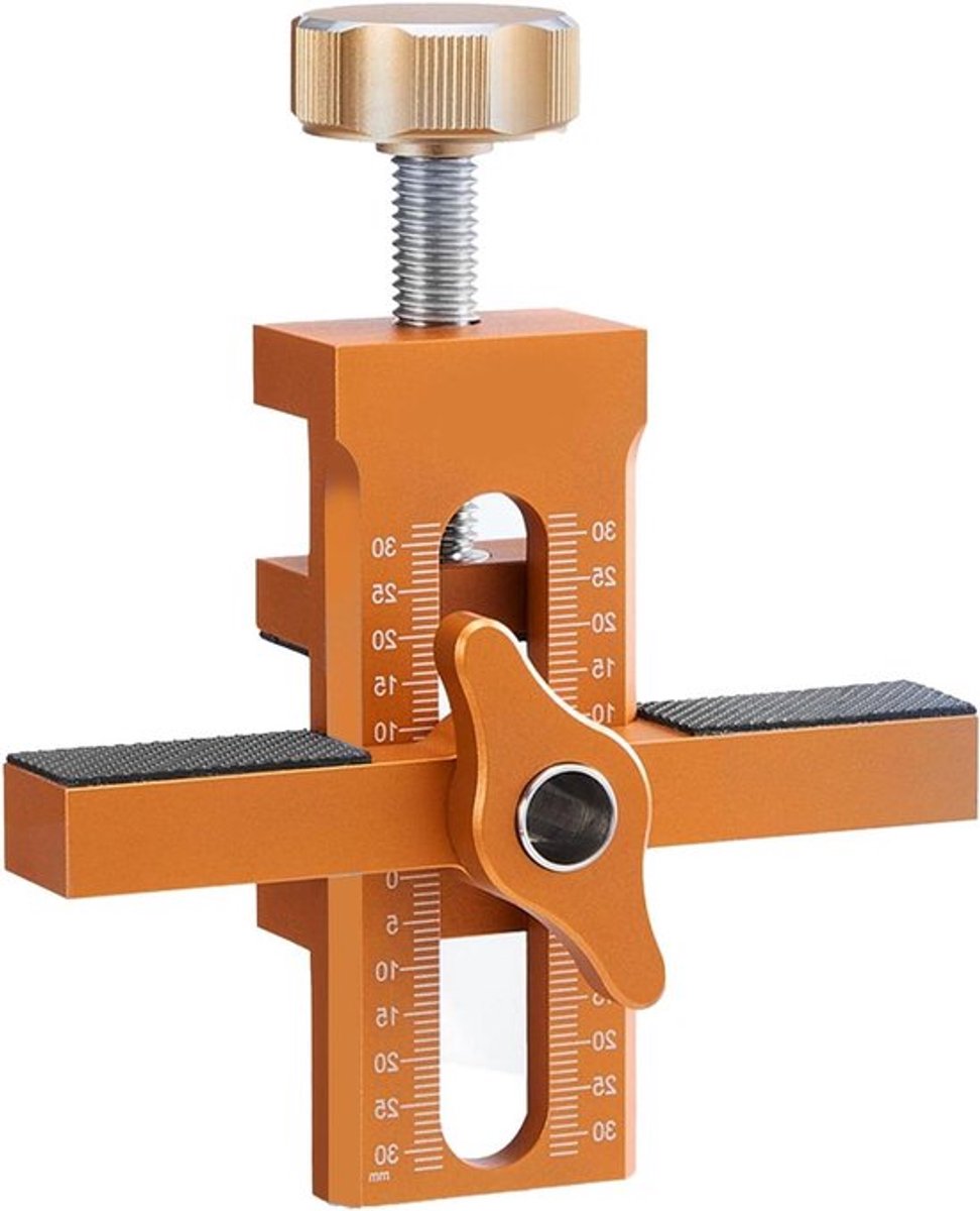 Kastdeurmontagegereedschap, Verstelbare Lengte Montagejig, Aluminium Jig voor Kastdeuren, Eenvoudige Installatie Positioneerhulp met Sterke Steunarm - Handig en Betrouwbaar