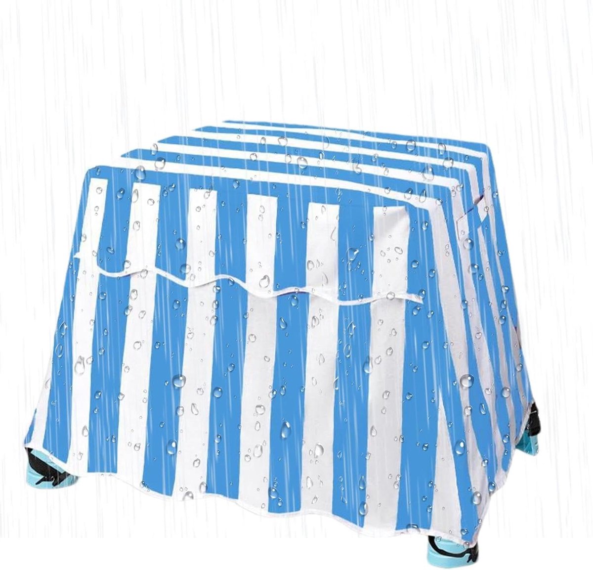 Watertafelhoes - Tafelkleed Beschermhoes - Buitenspeelgoed Beschermen - Waterdicht Oxford Materiaal - 93x55x64 cm - Blauw