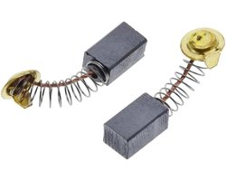 2 x Trade-Shop koolborstels voor motorkoolborstels 6,5 x 7,5 x 12/14 mm, compatibel met Einhell TC-SM 2131, TH-SM 2131, BT-SM 2131 trekkap-verstekzaag