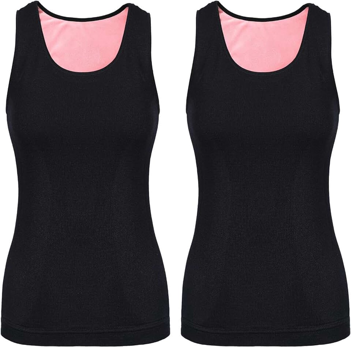 2 stuks dames fleece tanktops mouwloos thermisch ondergoed thermisch onderhemd katoen thermo shirts