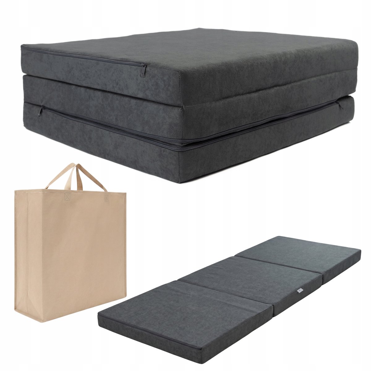 Opvouwbaar Kampeermatras 195x60x9cm - Comfortabel en compact