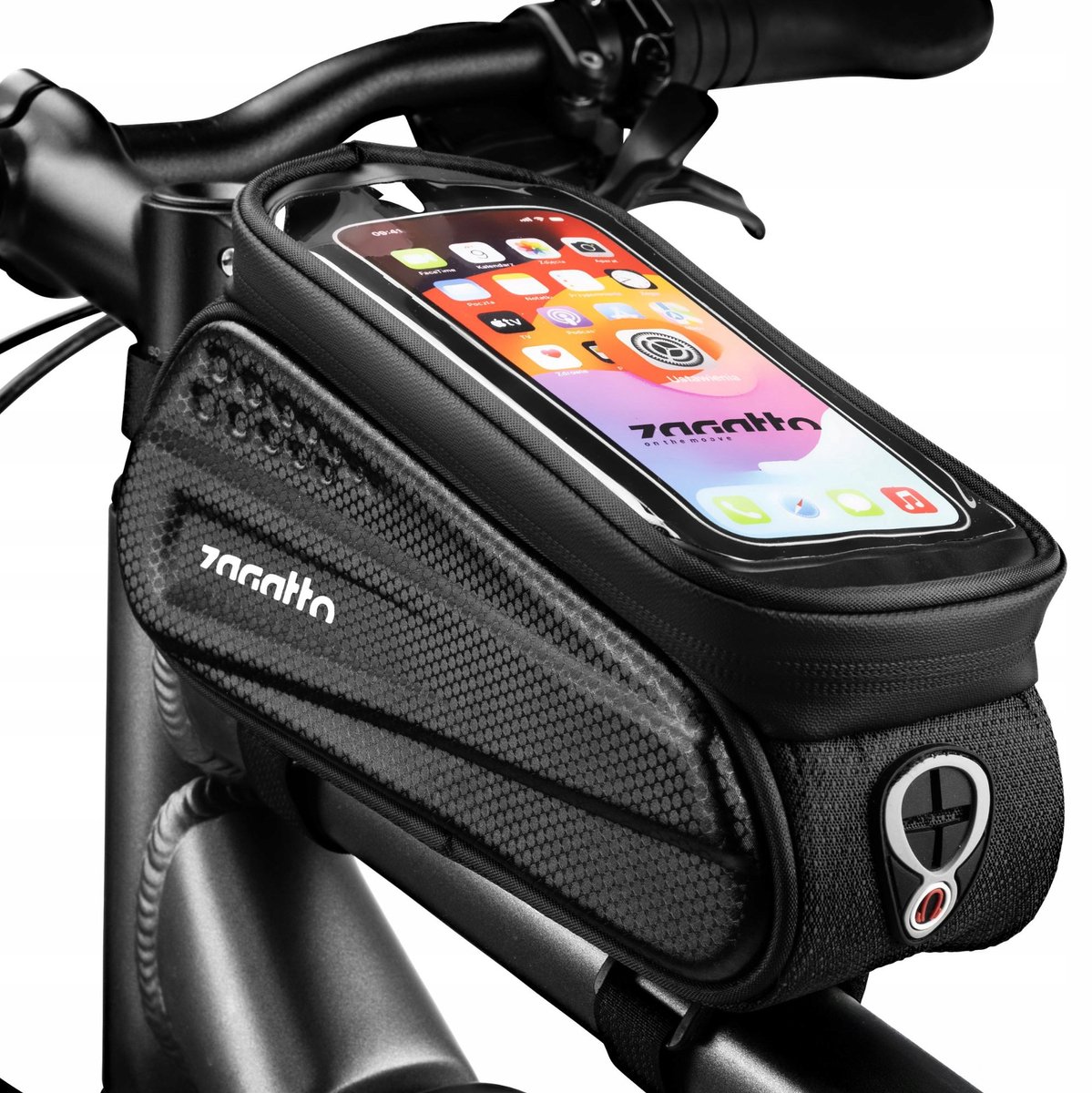 Waterdichte Fietsframetas Zagatto - Telefoonhouder & Opbergvak