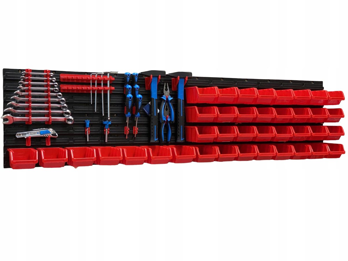 TABLICO Gereedschapswand 154,7x39 cm met Bakjes & Ophangers - Nederlands Product