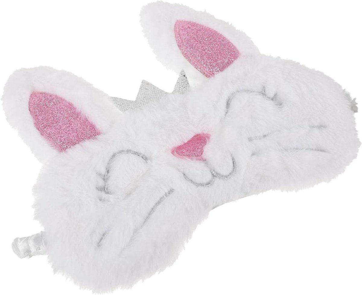 Dieren Oogmasker - Pluche Blinddoek - Verbeter Slaapkwaliteit - Zacht Pluche Materiaal - 20x8cm - Konijn