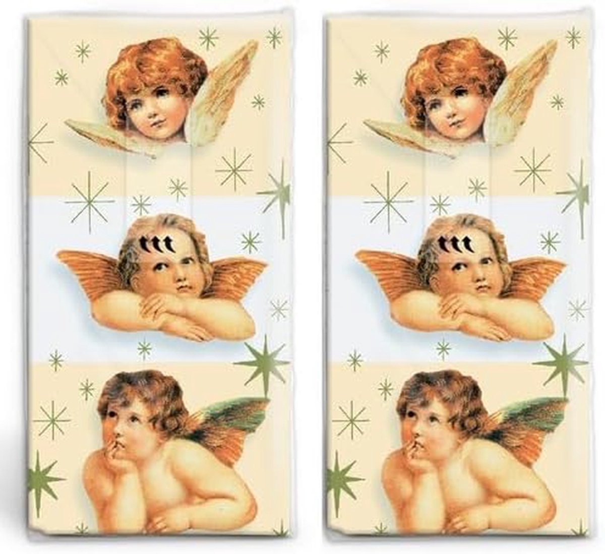 Zakdoeken Kerst Engel - Papieren zakdoekjes - Kleine attentie - 4-laags tissue - 22 x 21 cm - Multicolor