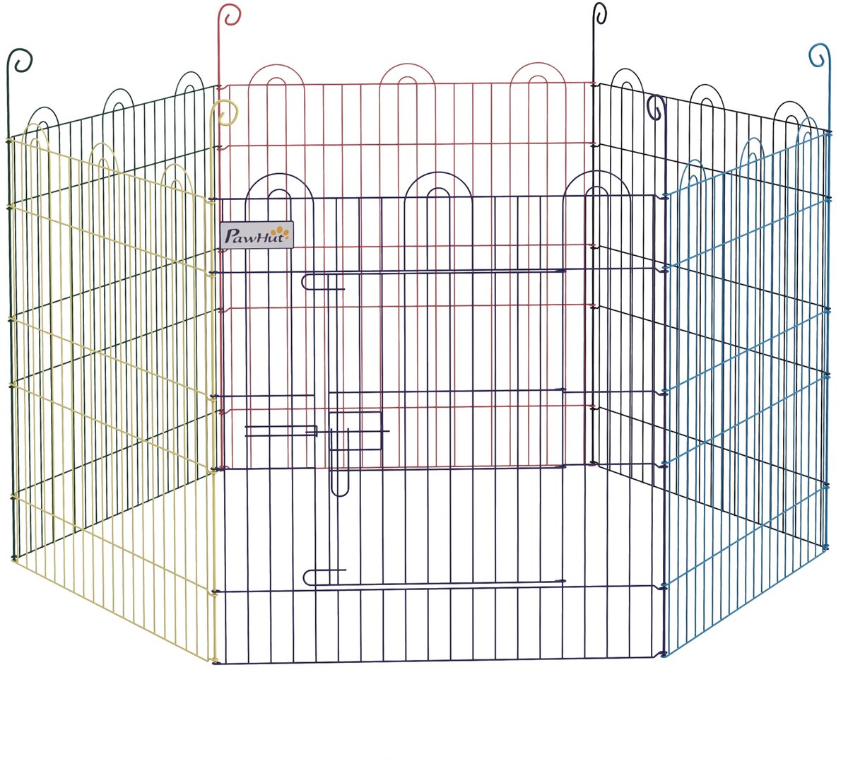 PawHut Speelbox voor Huisdieren - Metaaldraad - 120x120x60cm - Meerkleurig