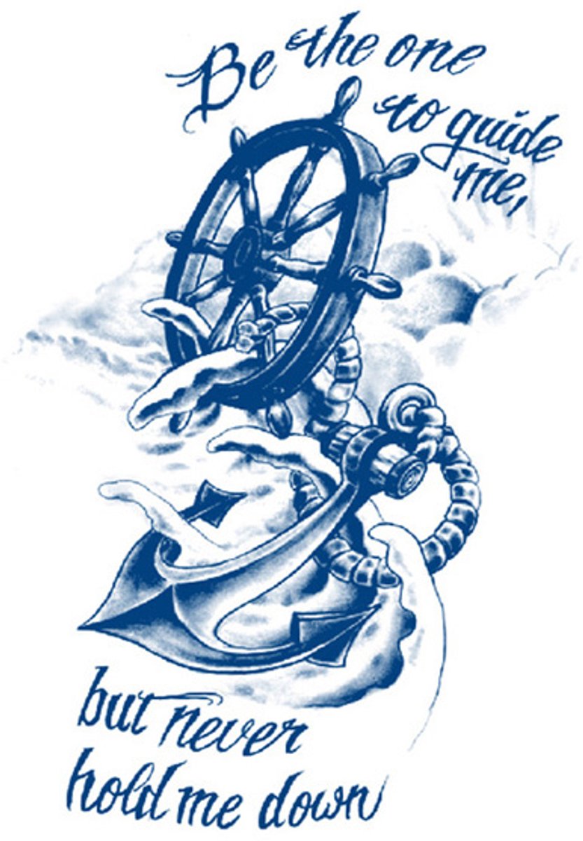 Tijdelijke tattoo Anchor and Guide 2 weken