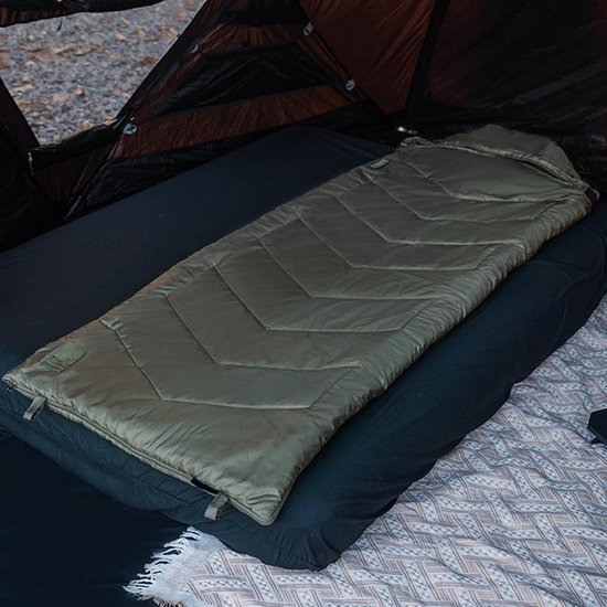 Winterslaapzak Volwassenen - Kampeerslaapzak Outdoor - Kamperen en Buiten - Waterdicht en Winddicht - 220x80cm - Groen — afbeelding 2