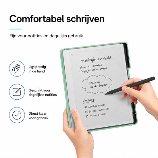 Remarkable Paper Pure hoes - Geschikt voor Remarkable Paper Pure 10.3" (2026) - Origineel Ontwerp - Lichtgewicht Ultradunne Magnetische hoes - Automatische slaap-/waakfunctie - Hoogwaardige waterdichte PU leer -Grijs — afbeelding 3