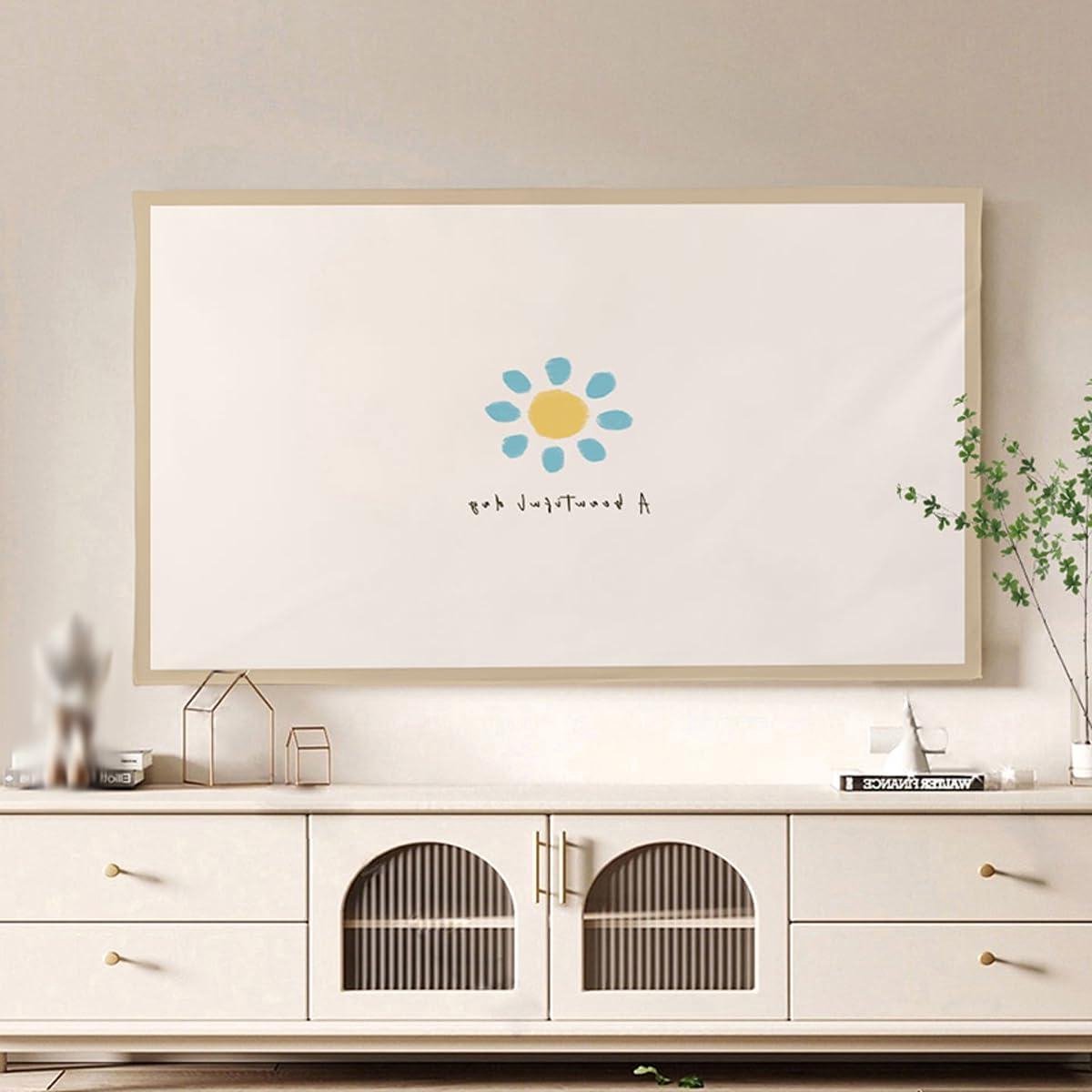 Tv Hoes Binnen - Scherm Beschermhoes - Stof Vrij Houden - Polyester Hoge Dichtheid - 54x35CM - Print