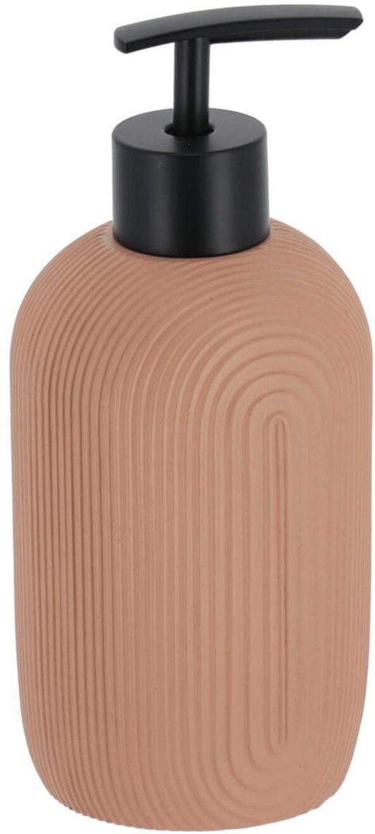 Tendance zeeppomp / zeepdispenser Provence - lichtbruin - 400ml - rond - 16 x 7 cm - polyresin