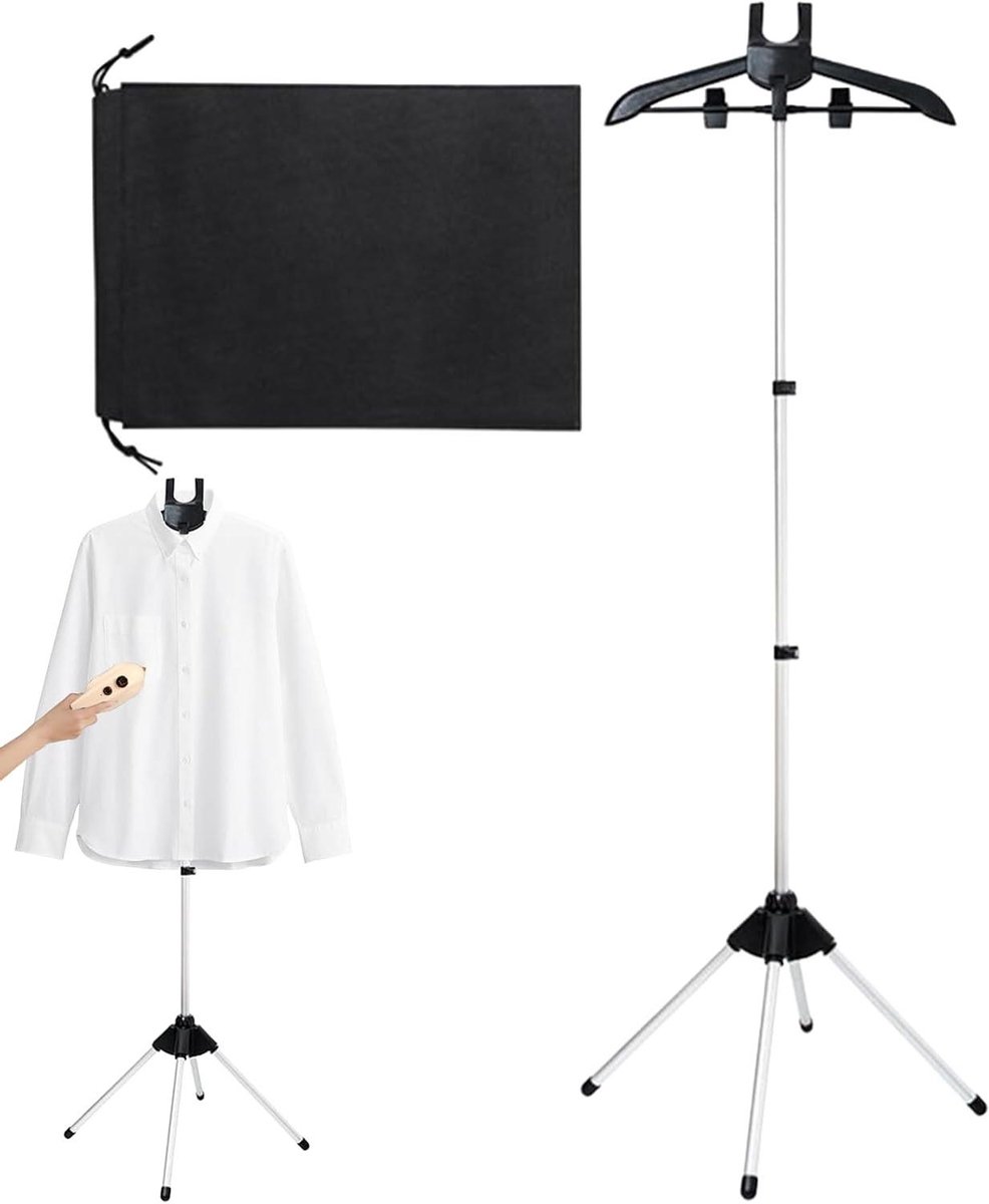 Opvouwbare stoomkoker - Kledingrek - Kleding verzorgen - In hoogte verstelbaar - Tot 160 cm - Zwart