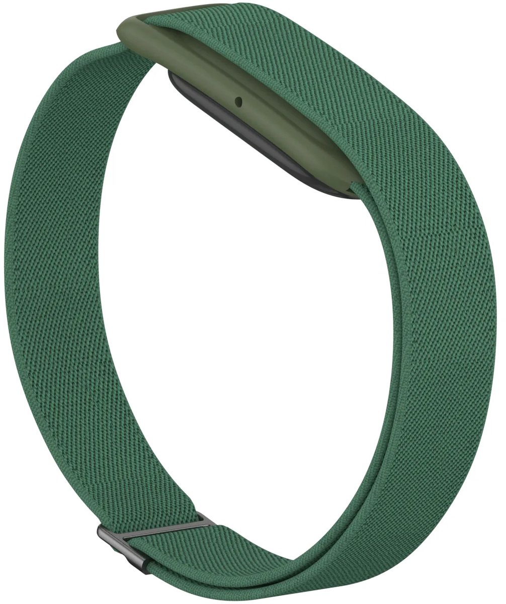 Strap-it Elastisch Bicep Bandje geschikt voor Fitbit Air - Legergroen