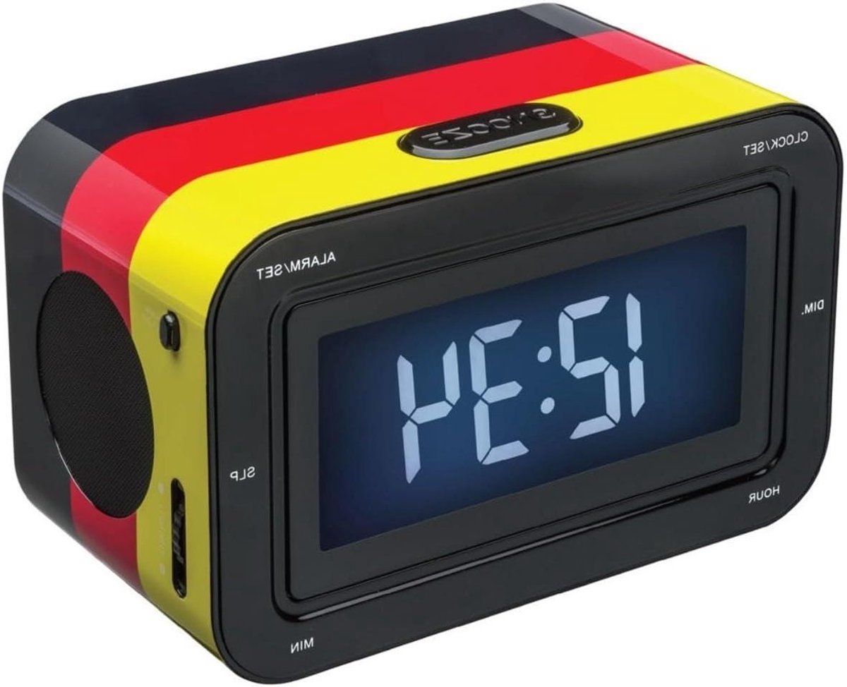 Wekker Radio - Digitale Klok - Ochtend Routine - Dimbare LCD - Klein Formaat - Zwart