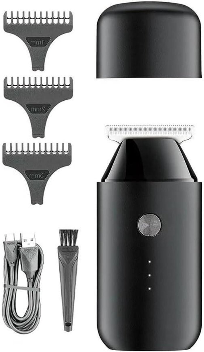 Draadloze Tondeuse - Baard Trimmer - Thuis Kapsel - Huidvriendelijke Messen - 350 g - Zwart