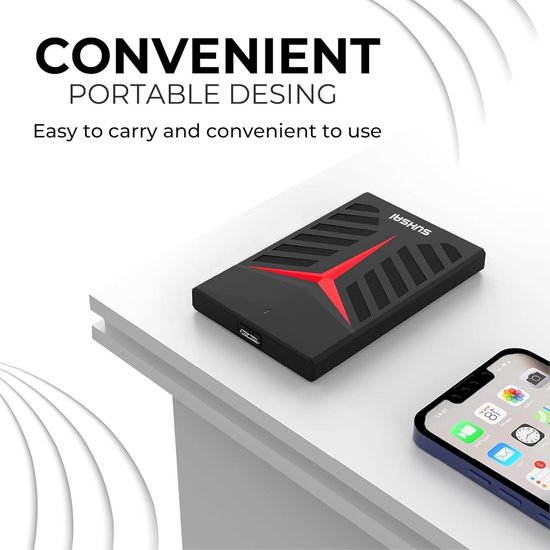 Externe harde schijf - Draagbare HDD - Gegevens opslaan - Plug-and-play functie - 500 GB - Zwart — afbeelding 4