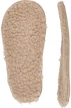 Uitneembare beige vilten binnenzool met een bruine rand.