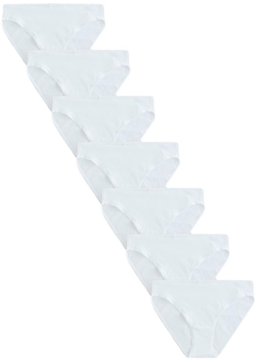 Next - Dames - Slip van 100% katoen met hoge taille - Wit