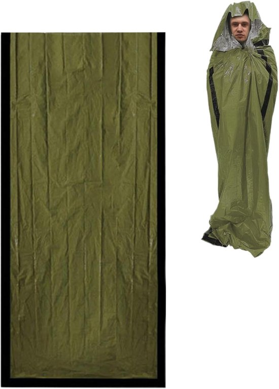 Wandelende Slaapzak - Nood Slaapzak - Buiten Kamperen - Waterdicht Winddicht - 266x91cm - Groen — afbeelding 5