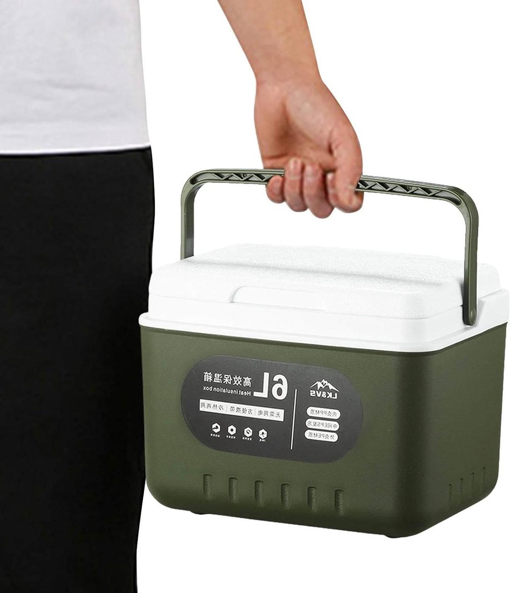 Geïsoleerde koelbox - Vriesbox ijsbox - Outdoor activiteiten - Drie lagen isolatie - 54 QT capaciteit - Legergroen