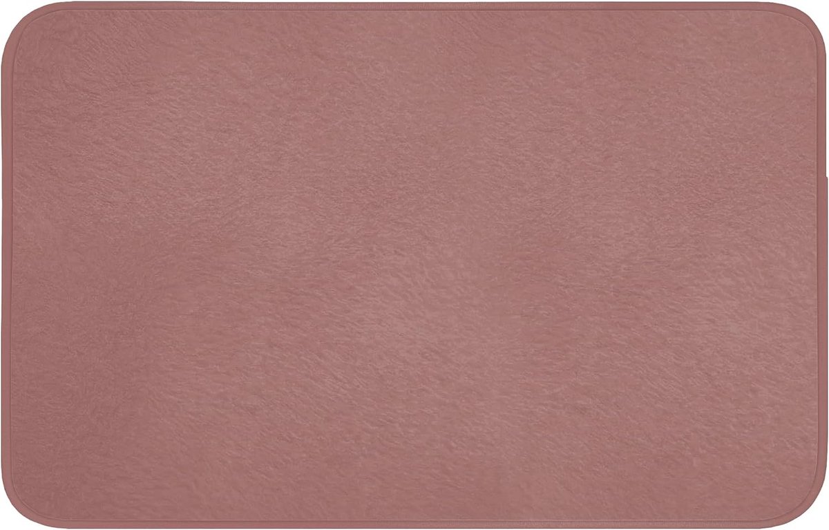 Badmat Rechthoekig 80x50 cm Badkamer Bath Mat Douchemat Antislip Wc Badkamermat Memory Foam Wasbaar Bathroom Toilet Mats Washable Terracotta - Patronen - Roze