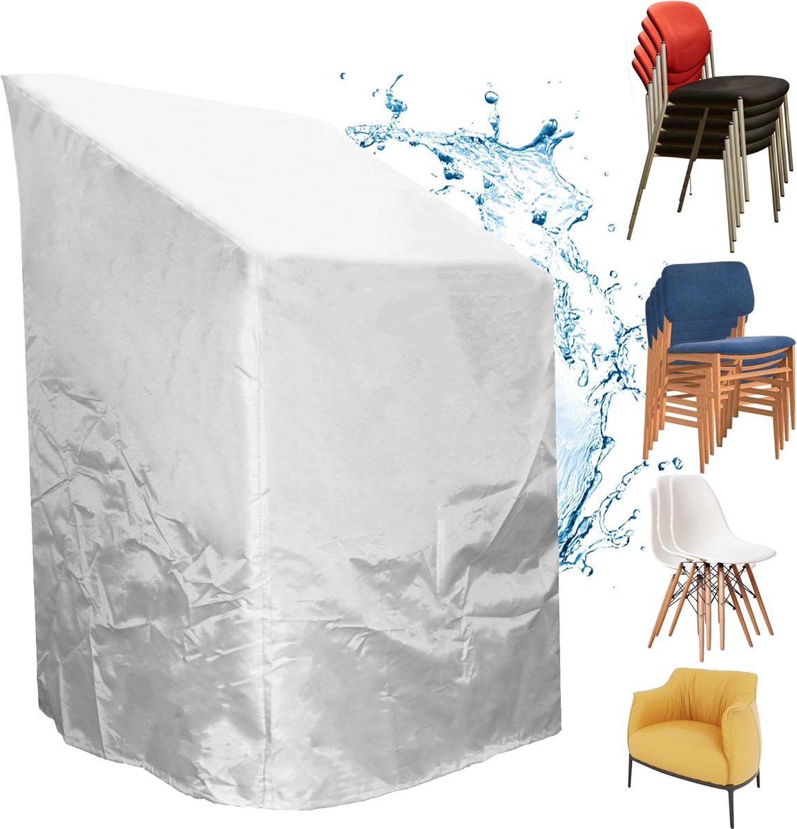 Afdekking voor Tuinmeubelen, Beschermhoes voor Tuinstoelen 210D Oxford Polyester Waterdicht UV-bestendig 65x65x70/120cm