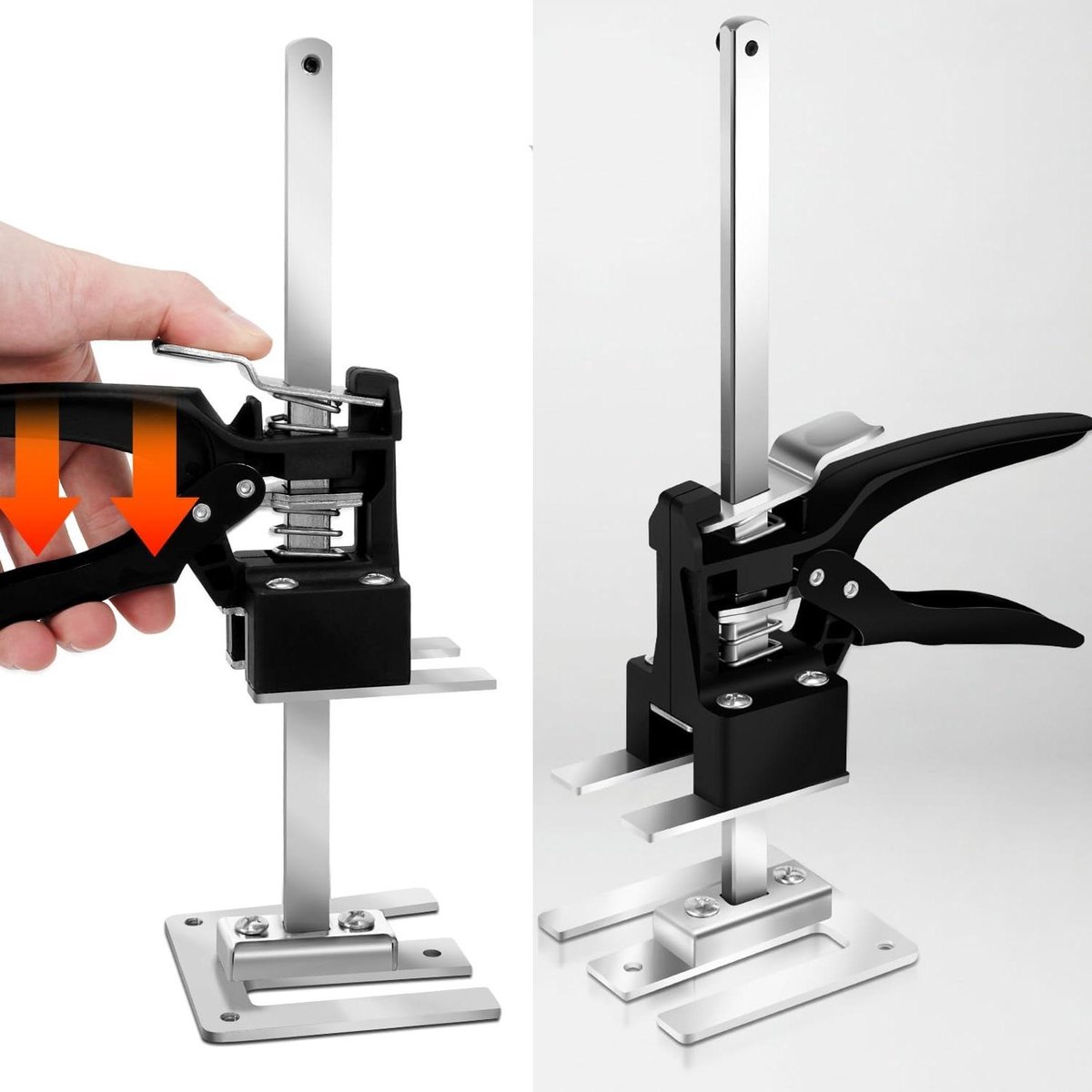Werkbesparende Hefboom - Hefgereedschap Platenlift - Bouwprojecten Uitvoeren - Verbredde Handgreep - 30 cm 240 kg - Zilver
