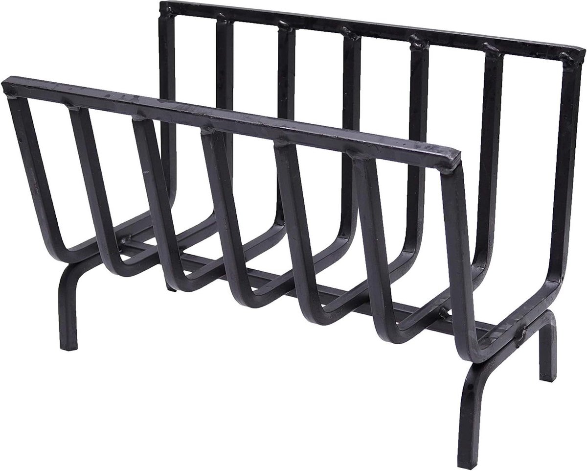 Vuurkorf - Buitenhaard - Terras Verwarmen - Stalen Constructie - 48 cm - Zwart