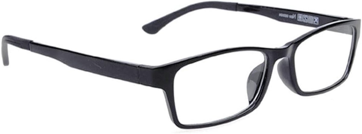 Myopie Bril - Verziendheidsbril Dames Heren - Scherp Zien - Blauwe Lens Coating - Frame 139mm - Zwart Blauw