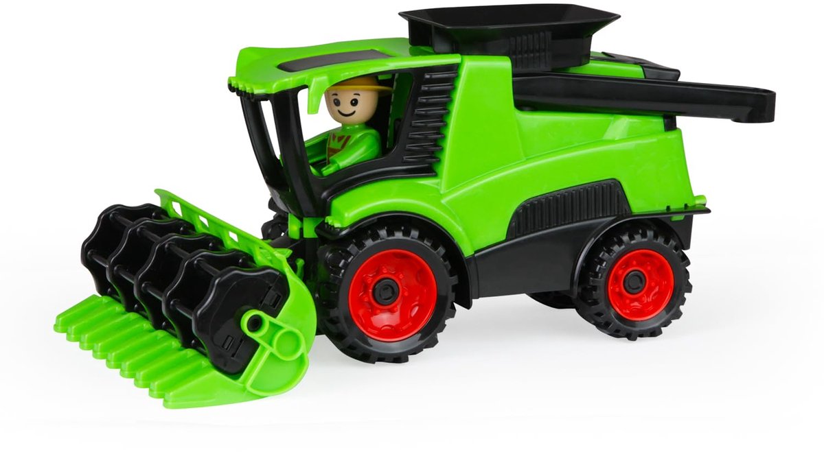 Image of 01626 - Truckies maaimachine met maaiwerk, stabiele boerderijvoertuigset ca. 27 cm, speelgoedvoertuigset met figuur voor kinderen vanaf 2 jaar, robuuste speelset voor zandbak, strand, kinderkamer