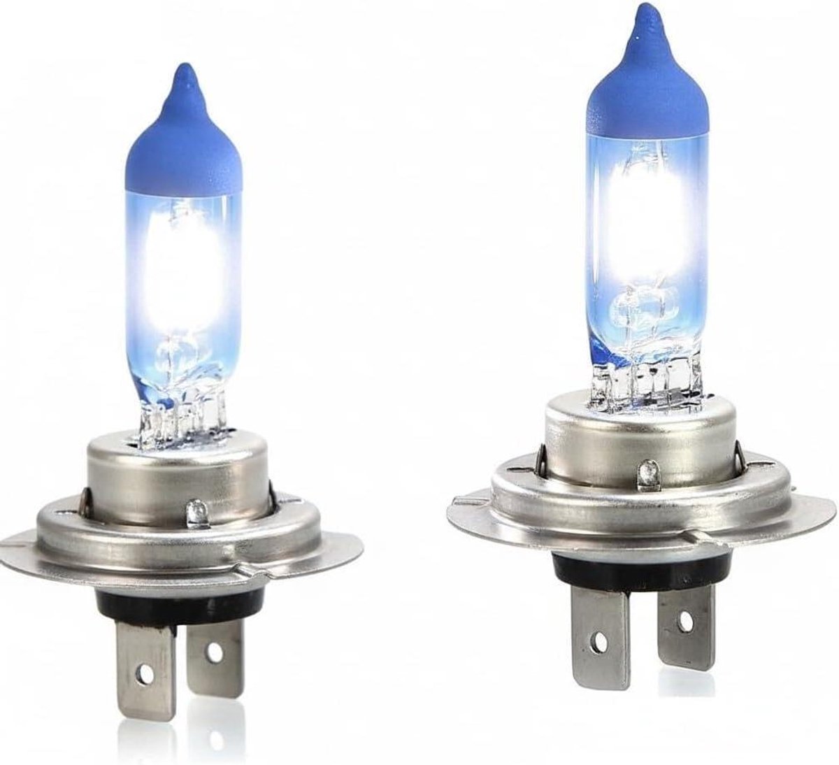 Halogeenlampen - Autolampen Xenon Look - Veiliger Rijden - Xenon Gas Vulling - 2 Stuks - Blauw-Wit
