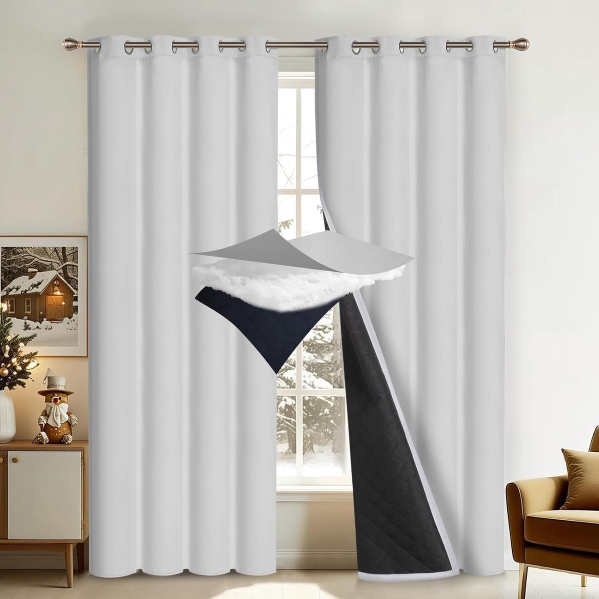 gordijnen velours paneelgordijnen 2-delig, H 160 x B 132 cm, wit